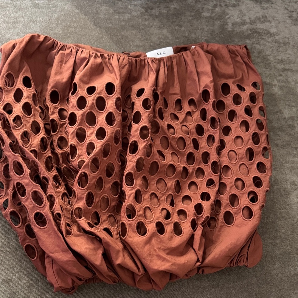 A.L.C. Terracotta top with Eyelet Design